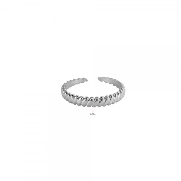Ring twisted zilver
